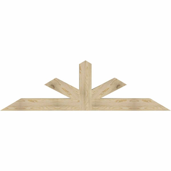 Ekena Millwork Saratoga Rough Sawn Timber Gable Bracket, Douglas Fir, 84"W x 24"H x 6"D x 6"F, 7/12 Pitch GBW084X24X0606SAR00RDF - main